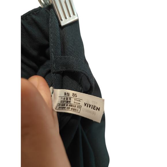 Urban Outfitters Green Teal Vivien Pleated Wide Leg Trouser Pants Size XS - Picture 9 of 9